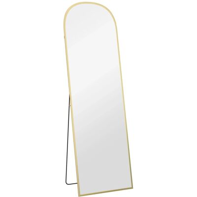HOMCOM Full Length Mirror Aluminiumlegierung Hartglas 50L x 1,5B x 161,5H cm Gold HOMCOM Full Length Mirror Aluminiumlegierung Hartglas 50L x 1,5B x 161,5H cm Gold
