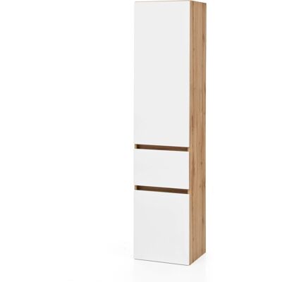 Held Möbel Hochschrank Salerno 40 cm matt Weiß-Wotaneiche Held Möbel Hochschrank Salerno 40 cm matt Weiß-Wotaneiche