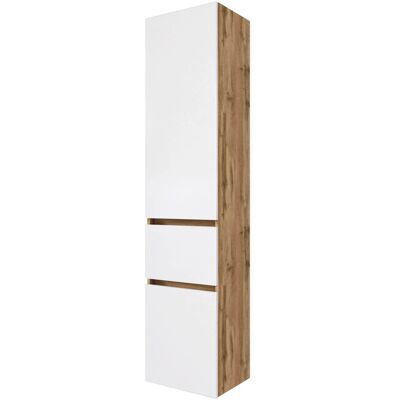 Held Möbel Hochschrank Bari 40 cm matt Weiß-Wotaneiche Held Möbel Hochschrank Bari 40 cm matt Weiß-Wotaneiche