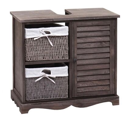 MCW Waschbeckenunterschrank H20 Shabby Grau-Braun MCW Waschbeckenunterschrank H20 Shabby Grau-Braun