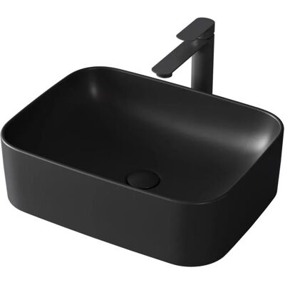 Emke Aufsatzwaschbecken 50,5 x 38 x 15 cm Badezimmer Rechteckiger Keramikwaschtisch Matt Dunkelgrau Emke Aufsatzwaschbecken 50,5 x 38 x 15 cm Badezimmer Rechteckiger Keramikwaschtisch Matt Dunkelgrau