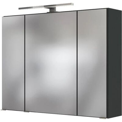 Held Möbel 3D-Spiegelschrank Verona 80 cm Graphitgrau Held Möbel 3D-Spiegelschrank Verona 80 cm Graphitgrau