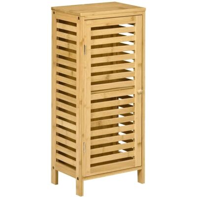 Kleankin Badschrank mit Lamellentür 2 Fächern 30 x 19,9 x 70 cm Kleankin Badschrank mit Lamellentür 2 Fächern 30 x 19,9 x 70 cm