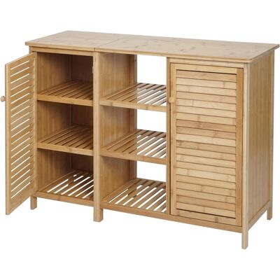 MCW Badezimmerschrank B18 2 Türen Bambus 87x99x33cm MCW Badezimmerschrank B18 2 Türen Bambus 87x99x33cm