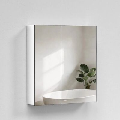 Emke Spiegelschrank 2 Türig 75x65 cm Doppelseitigen Spiegeltüren Weiß Emke Spiegelschrank 2 Türig 75x65 cm Doppelseitigen Spiegeltüren Weiß