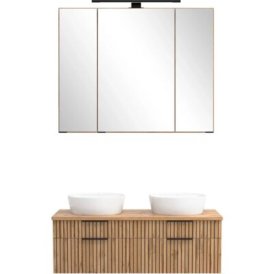 Held Möbel Waschtisch-Set Keramikbecken Weiß 200 x 120 x 47 cm Eiche 2-tlg. Held Möbel Waschtisch-Set Keramikbecken Weiß 200 x 120 x 47 cm Eiche 2-tlg.