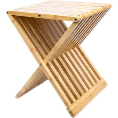 Schulte - 44x39x38 - Bambus - Ergonomische Lamellen - Badstuhl Schulte - 44x39x38 - Bambus - Ergonomische Lamellen - Badstuhl
