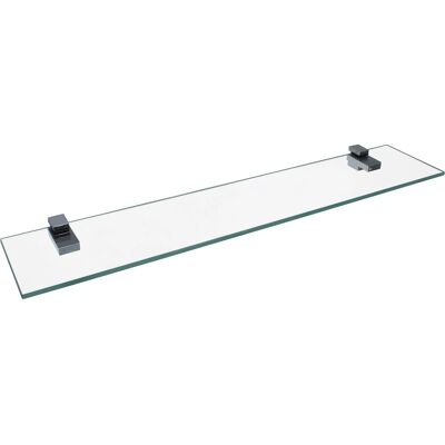 FACKELMANN Glasablage - Chrom Wandhalter - 60cm Transparent - Badezimmer Zubehör FACKELMANN Glasablage - Chrom Wandhalter - 60cm Transparent - Badezimmer Zubehör