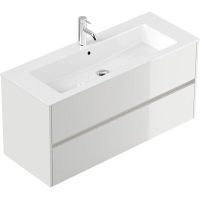 Posseik Badmöbel Limes und Waschtisch 2 Greifraum Auszüge 120 cm Weiß Hochglanz Posseik Badmöbel Limes und Waschtisch 2 Greifraum Auszüge 120 cm Weiß Hochglanz