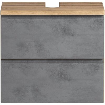 Held Möbel Unterbeckenschrank Ancona 60 cm Betongrau-Wotaneiche Held Möbel Unterbeckenschrank Ancona 60 cm Betongrau-Wotaneiche