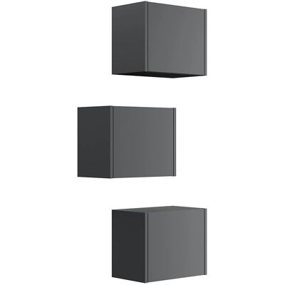 Posseik Badschrank-Set Limes Variable Montage 3-teilig Grafit Posseik Badschrank-Set Limes Variable Montage 3-teilig Grafit