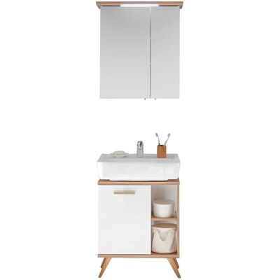 Pelipal Badmöbel-Set Quickset 923 Weiß/Riviera 60,5 cm mit Spiegelschrank Pelipal Badmöbel-Set Quickset 923 Weiß/Riviera 60,5 cm mit Spiegelschrank