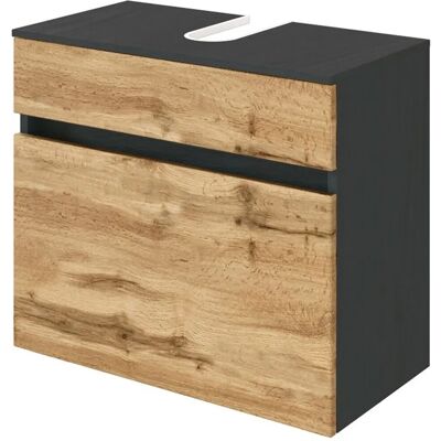 Held Möbel Waschbeckenunterschrank Bari 60 cm Wotaneiche-Graphitgrau Held Möbel Waschbeckenunterschrank Bari 60 cm Wotaneiche-Graphitgrau
