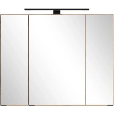 Held Möbel Spiegelschrank Manchester 64 x 80 x 20 cm Wildeiche 3 Türen Held Möbel Spiegelschrank Manchester 64 x 80 x 20 cm Wildeiche 3 Türen
