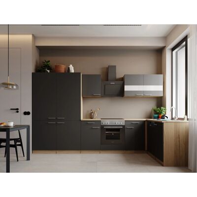 Respekta Merle L-Küche 340 cm French Door Optik Grau Respekta Merle L-Küche 340 cm French Door Optik Grau