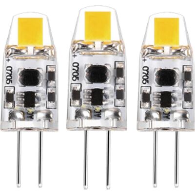 LED-Leuchtmittel SMD G4 Kapsel 1 W 95 lm 3er-Set LED-Leuchtmittel SMD G4 Kapsel 1 W 95 lm 3er-Set