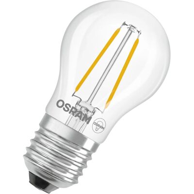 Osram LED-Leuchtmittel E27 Tropfenform 1,8 W 250 lm Klar 8,4 cm x 4,5 cm Osram LED-Leuchtmittel E27 Tropfenform 1,8 W 250 lm Klar 8,4 cm x 4,5 cm