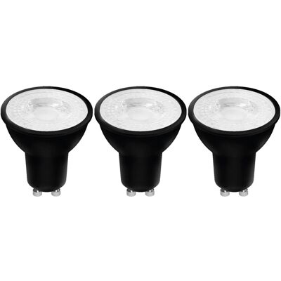 LED-Spot GU10 MR16 Warmweiß 3er-Set Schwarz LED-Spot GU10 MR16 Warmweiß 3er-Set Schwarz