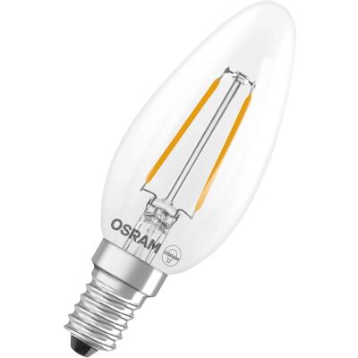Osram LED-Leuchtmittel E14 Kerzenform 1,8 W 250 lm Klar 10 cm x 3,5 cm 2er-Pack Osram LED-Leuchtmittel E14 Kerzenform 1,8 W 250 lm Klar 10 cm x 3,5 cm 2er-Pack