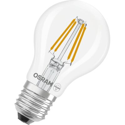Osram LED-Leuchtmittel E27 Glühlampenform 3,4 W 470 lm Dimmbar Klar 10,5 x 6 cm Osram LED-Leuchtmittel E27 Glühlampenform 3,4 W 470 lm Dimmbar Klar 10,5 x 6 cm
