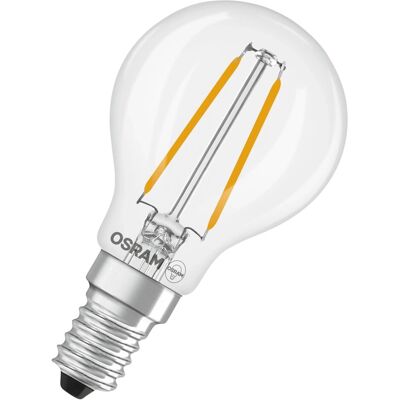 Osram LED-Leuchtmittel E14 Tropfenform 1,8 W 250 lm Klar 8,4 cm x 4,5 cm Osram LED-Leuchtmittel E14 Tropfenform 1,8 W 250 lm Klar 8,4 cm x 4,5 cm