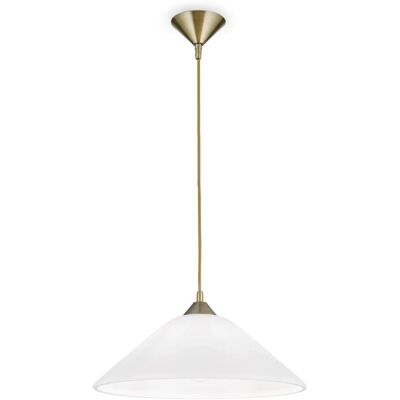 ORION - LOISA - Patina Messing - Opalglas - Pendelleuchte ORION - LOISA - Patina Messing - Opalglas - Pendelleuchte