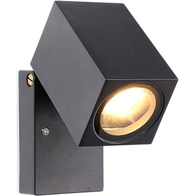 LED`s light Außen-Wandleuchte Eckig mit Beweglichem Kopf Schwarz LED`s light Außen-Wandleuchte Eckig mit Beweglichem Kopf Schwarz