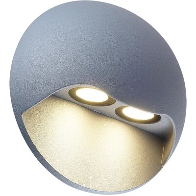 Näve LED-Außenwandleuchte Vedus Silber Ø 13 cm x 6,8 cm Näve LED-Außenwandleuchte Vedus Silber Ø 13 cm x 6,8 cm