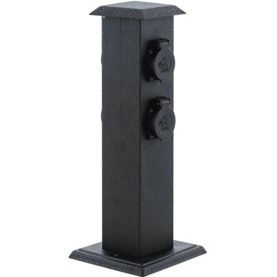 Eglo Gareten Steckdosensäule Park 4 Schwarz 40 cm x 11 cm Eglo Gareten Steckdosensäule Park 4 Schwarz 40 cm x 11 cm