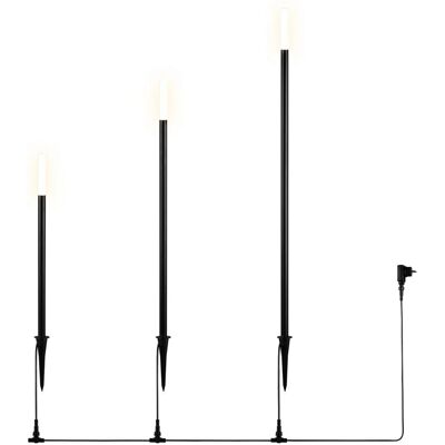 Reality LED-Stehleuchte-Set Stick Schwarz Matt Ø 2,2 cm x 95 cm 3 Stück Reality LED-Stehleuchte-Set Stick Schwarz Matt Ø 2,2 cm x 95 cm 3 Stück