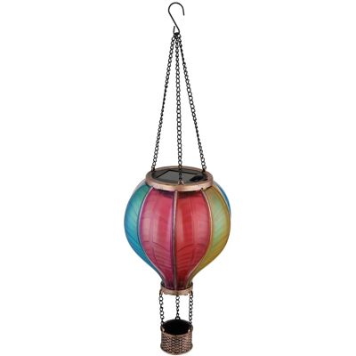 Globo Deko-Solarleuchte Heißluftballon Metall Ø 14 cm x 46,5 cm Schwarz Matt Globo Deko-Solarleuchte Heißluftballon Metall Ø 14 cm x 46,5 cm Schwarz Matt