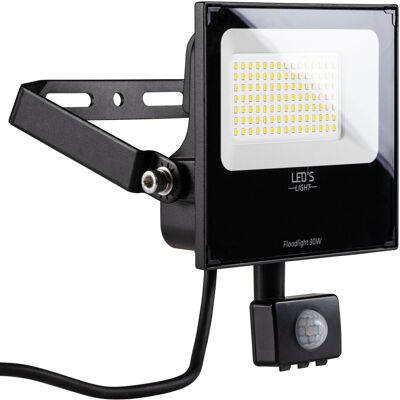 LED's Work Strahler mit Sensor 30 W 4.800 lm 4.000 K IP65 Schwarz LED's Work Strahler mit Sensor 30 W 4.800 lm 4.000 K IP65 Schwarz