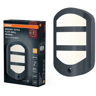 Osram LED-Außenleuchte Endura Style Plate Sensor Dunkelgrau 28,3 cm x 18 cm Osram LED-Außenleuchte Endura Style Plate Sensor Dunkelgrau 28,3 cm x 18 cm
