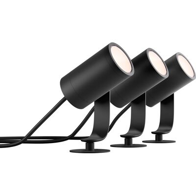 Philips Hue LED-Spot Lily White & Color Ambiance 3-flammig Schwarz Basis-Set Philips Hue LED-Spot Lily White & Color Ambiance 3-flammig Schwarz Basis-Set