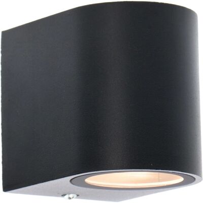 LED`s light Außen-Wandleuchte Halbrund 1-flammig Schwarz LED`s light Außen-Wandleuchte Halbrund 1-flammig Schwarz