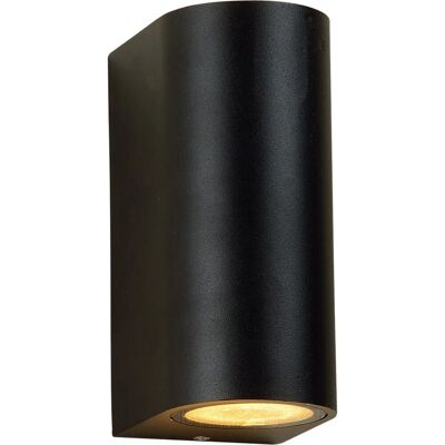 LED`s light Außen-Wandleuchte Halbrund 2-flammig Schwarz LED`s light Außen-Wandleuchte Halbrund 2-flammig Schwarz