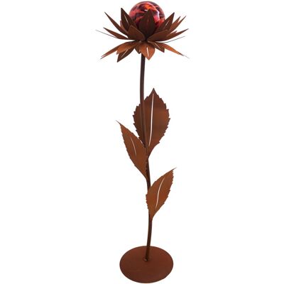 Ferrum Art Design Deko-Glasblume Maya inkl. Solar-LED Ø 40 cm x 118 cm Rot Ferrum Art Design Deko-Glasblume Maya inkl. Solar-LED Ø 40 cm x 118 cm Rot