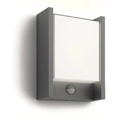 Philips LED-Wandleuchte Arbour Ultra-Efficient mit Sensor 22 x 16,5 x 7,5 cm Anthrazit Philips LED-Wandleuchte Arbour Ultra-Efficient mit Sensor 22 x 16,5 x 7,5 cm Anthrazit