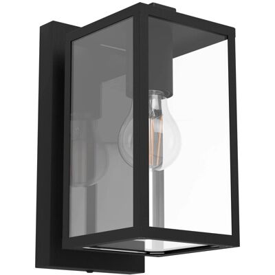 Eglo Außen-Wandleuchte Budrone 1-flammig 27 cm x 12 cm Schwarz Eglo Außen-Wandleuchte Budrone 1-flammig 27 cm x 12 cm Schwarz
