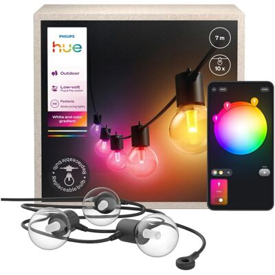 Philips Hue Outdoor-Lichterkette Festavia Globe 7 m Philips Hue Outdoor-Lichterkette Festavia Globe 7 m