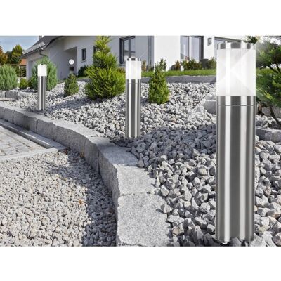 Globo Lighting Xeloo Außen Stehleuchte - Edelstahl - IP44 Globo Lighting Xeloo Außen Stehleuchte - Edelstahl - IP44