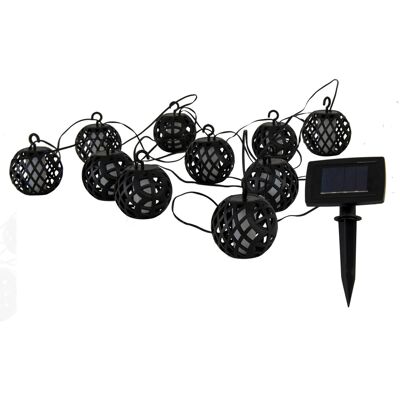 Näve LED-Solar-Kugel-Lichterkette Fogo Schwarz 10 cm x 485 cm x 7 cm Näve LED-Solar-Kugel-Lichterkette Fogo Schwarz 10 cm x 485 cm x 7 cm