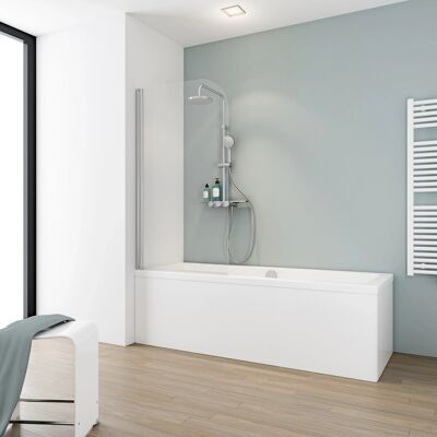 Schulte Badewannenaufsatz 1-teilig 80 cm x 140 cm Echtglas Klar hell Schulte Badewannenaufsatz 1-teilig 80 cm x 140 cm Echtglas Klar hell