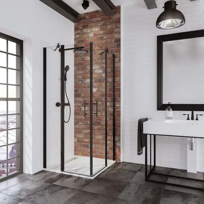 Schulte Black Style Eckeinstieg - Duschkabine Schulte Black Style Eckeinstieg - Duschkabine
