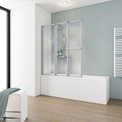 Schulte Badewannenaufsatz Komfort 3-tlg. Kunstglas Alu-Natur 140 cm x 126,8 cm Schulte Badewannenaufsatz Komfort 3-tlg. Kunstglas Alu-Natur 140 cm x 126,8 cm