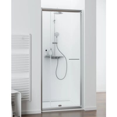 Schulte Ausziehtür Kristall/Trend variabel Weiß Echtglas Klar hell 69-81 x 185 c Schulte Ausziehtür Kristall/Trend variabel Weiß Echtglas Klar hell 69-81 x 185 c