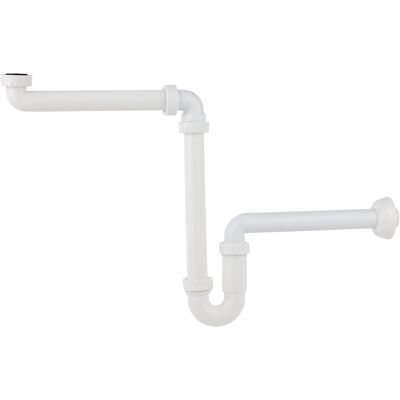Kirchhoff Raumspar-Siphon für Waschtisch 41,9 mm (1 1/4 Zoll) x 32 mm Weiß Kirchhoff Raumspar-Siphon für Waschtisch 41,9 mm (1 1/4 Zoll) x 32 mm Weiß