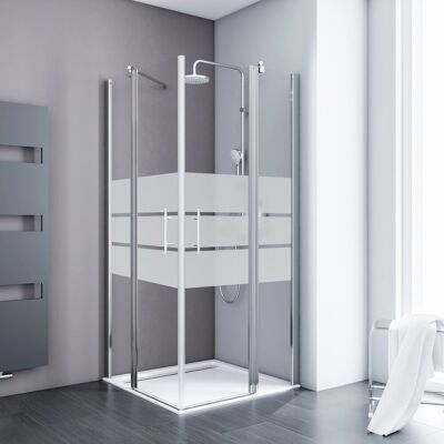 Schulte Eckeinstieg 4-tlg. Alexa Style 2.0 Alu-Natur Depoli light 90x90x192 cm Schulte Eckeinstieg 4-tlg. Alexa Style 2.0 Alu-Natur Depoli light 90x90x192 cm