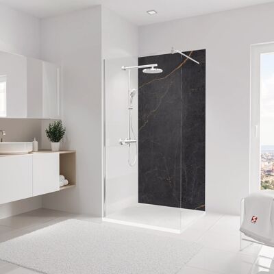 Schulte Duschrückwand DecoDesign Softtouch Marmor-Anthrazit-Kupfer 255 x 125 cm Schulte Duschrückwand DecoDesign Softtouch Marmor-Anthrazit-Kupfer 255 x 125 cm