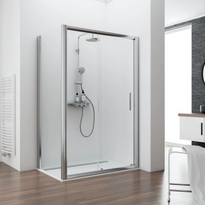 Schulte Gleittür Kristall/Trend 120 cm x 185 cm Echtglas klar hell Schulte Gleittür Kristall/Trend 120 cm x 185 cm Echtglas klar hell
